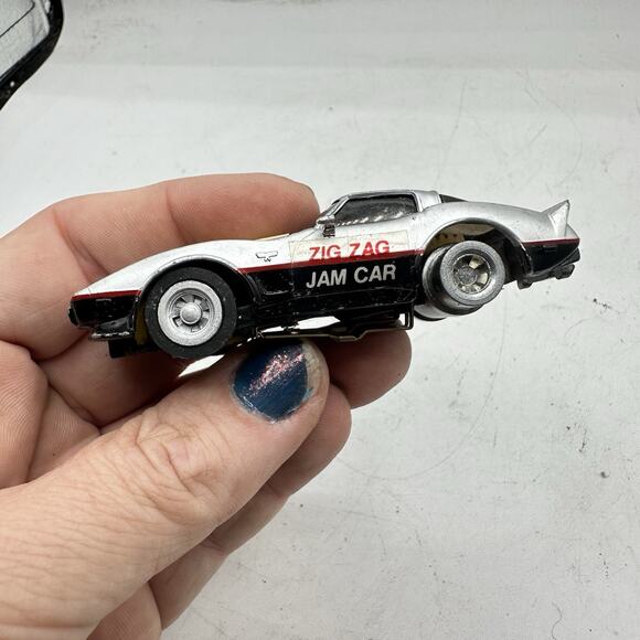 Vintage TCR 1979 Ideal Zig Zag Corvette Super Jam Car Slot Car 1:64 HO Scale - Picture 4 of 11